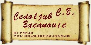 Čedoljub Bacanović vizit kartica